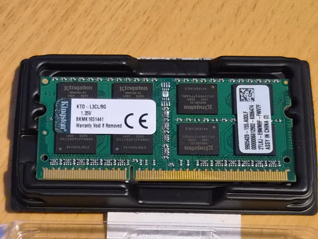 Mémoire Kingston KTD-L3CL/8G 8 Go DDR3L 1600 MHz, Enlèvement ou Envoi, 8 GB, DDR3, Comme neuf