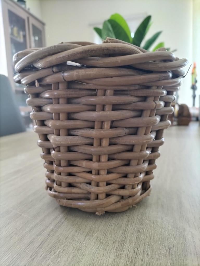 Bloempot Rotan 15cm, Ophalen of Verzenden
