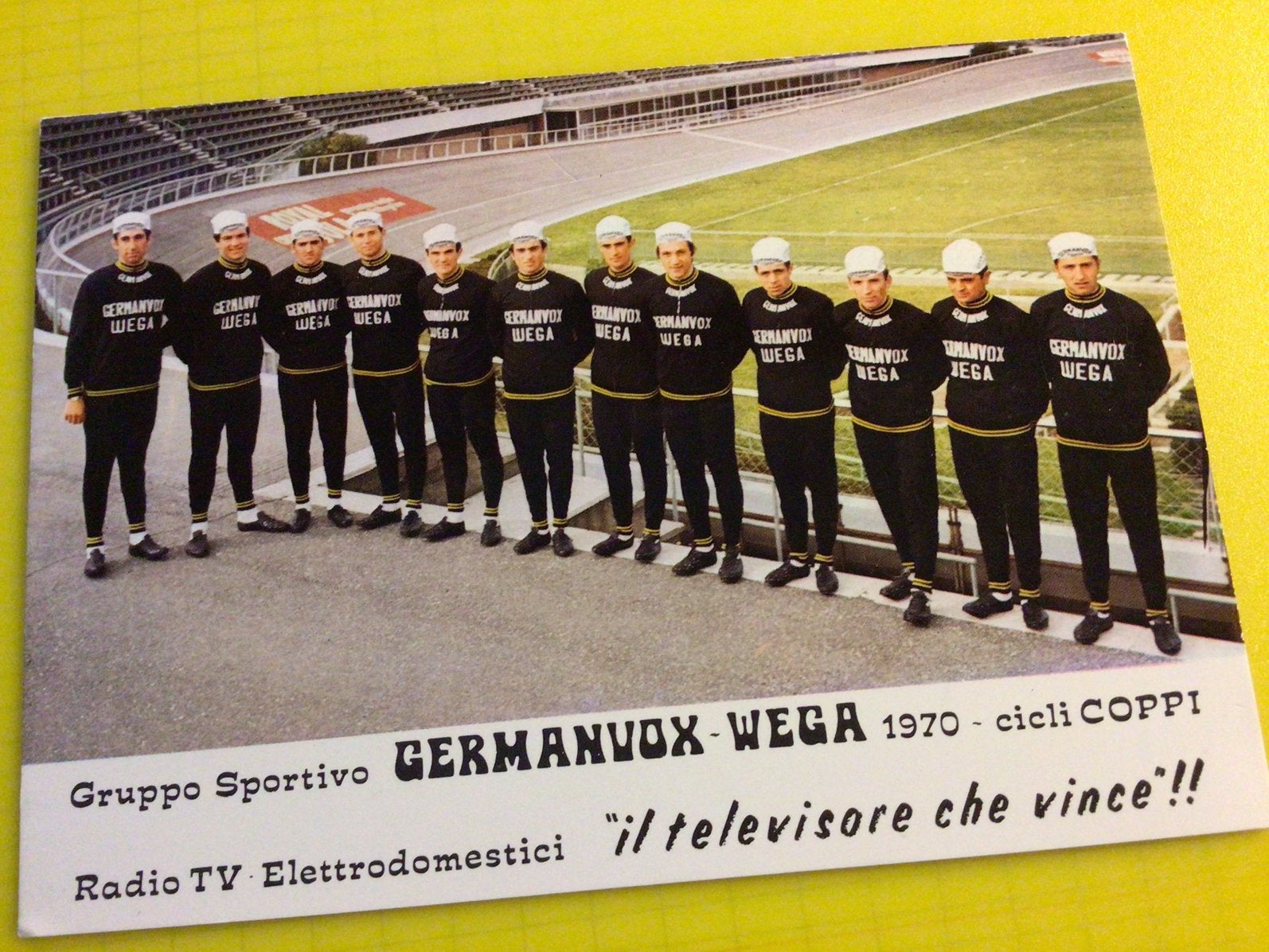 wielerkaart 1970 team germanvox wega  coppi ole ritter, Verzenden, Zo goed als nieuw