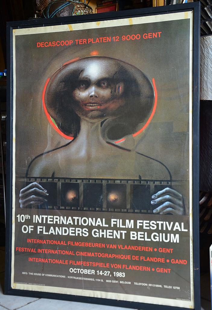 Vintage affiche - Filmfestival of Flanders Ghent 1983, Verzamelen, Ophalen of Verzenden, Gebruikt, Deurposter of groter, Film en Tv