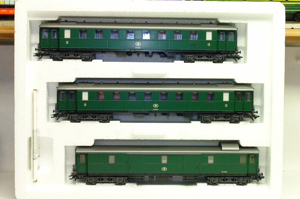 MARKLIN 4394 SET 3 VOITURES SNCB NMBS EPOQUE VAPEUR, Enlèvement ou Envoi, Wagon, Comme neuf, Courant continu ou Courant alternatif