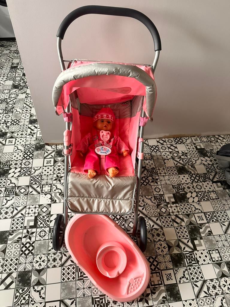 Speelgoed buggy babyboum, Ophalen, Gebruikt, Roze, Wieltjes