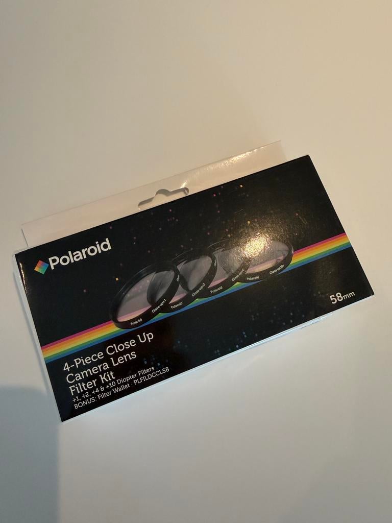 Polaroid 4 delige Close Up Lens Filter Kit 58mm (zwart), Audio, Tv en Foto, Foto | Filters, Overige typen, Nieuw, 50 tot 60 mm