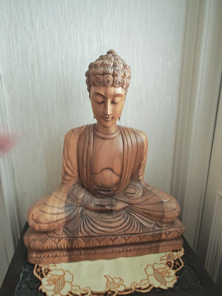 Boedha beeld hout, Huis en Inrichting, Woonaccessoires | Boeddhabeelden, Ophalen