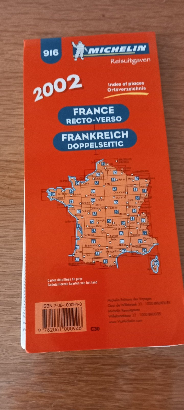 Originele vintage Michelin kaart, Ophalen