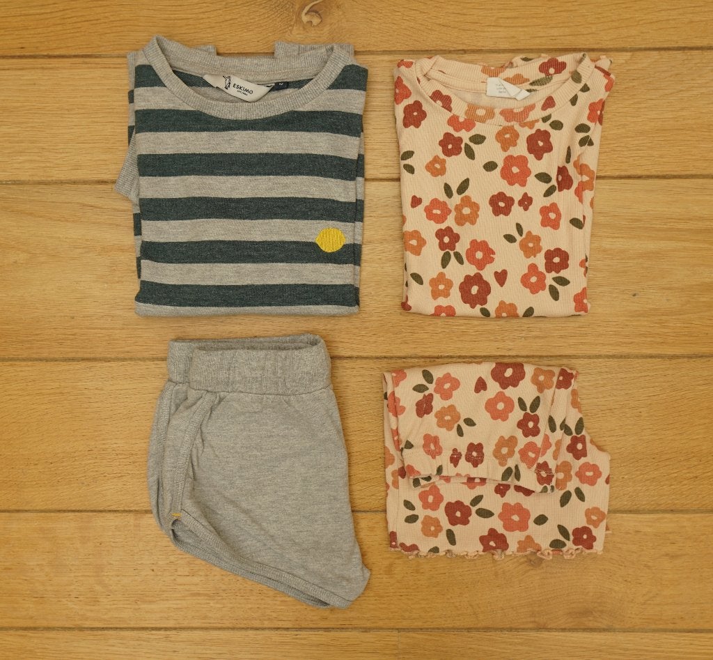 2 zomerpyjama's Feetje en Eskimo, 10 jaar, Kinderen en Baby's, Kinderkleding | Maat 140, Nacht- of Onderkleding, Meisje, Nieuw