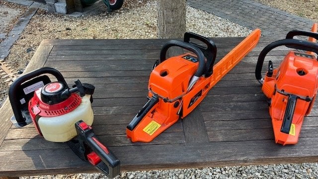 Kettingzaag en Heggeschaar op Benzine, Ophalen, Gebruikt, Kettingzaag, Powertech