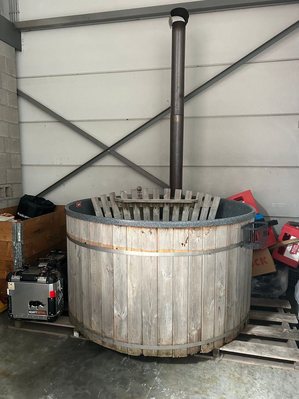 Hottub houtgestookt, Ophalen, Gebruikt, Vast