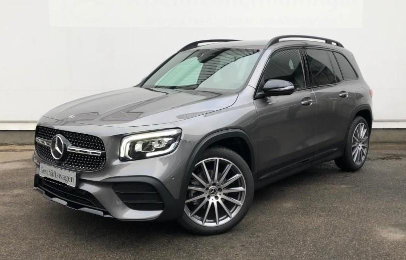Mercedes GLB 180d, Auto's, Mercedes-Benz, 4 cilinders, Leder en Stof, 5 deurs, Zilver of Grijs