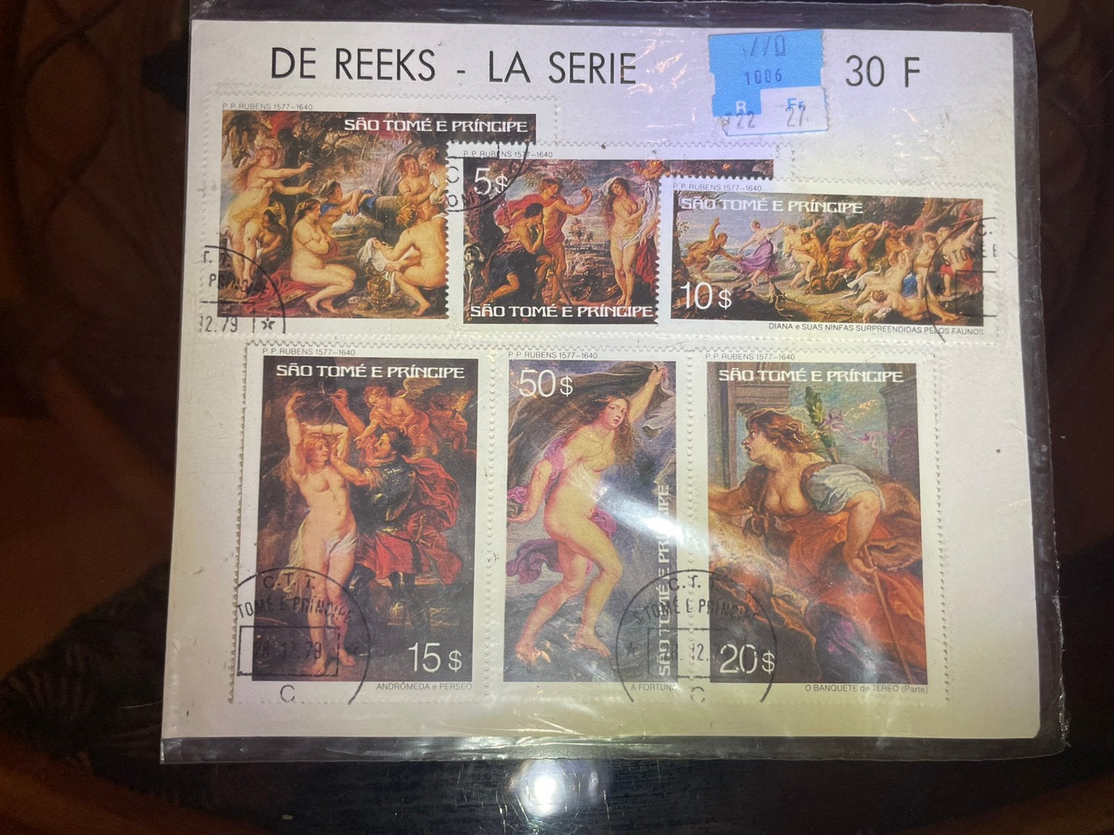 Postzegels - Schilderijen van Rubens (São Tomé e Príncipe), Enlèvement ou Envoi, Affranchi