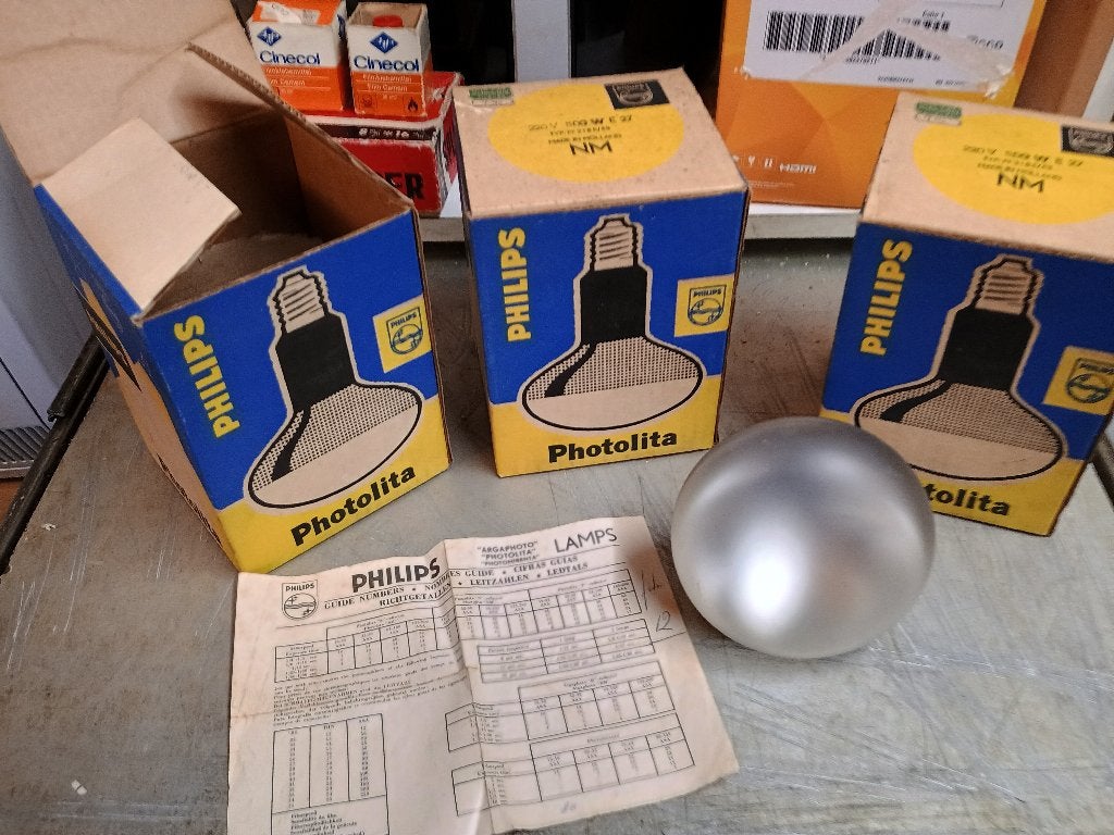 3 Philips Photolita  Lampen, 60 watt of meer, Overige typen, Zo goed als nieuw, E27 (groot)