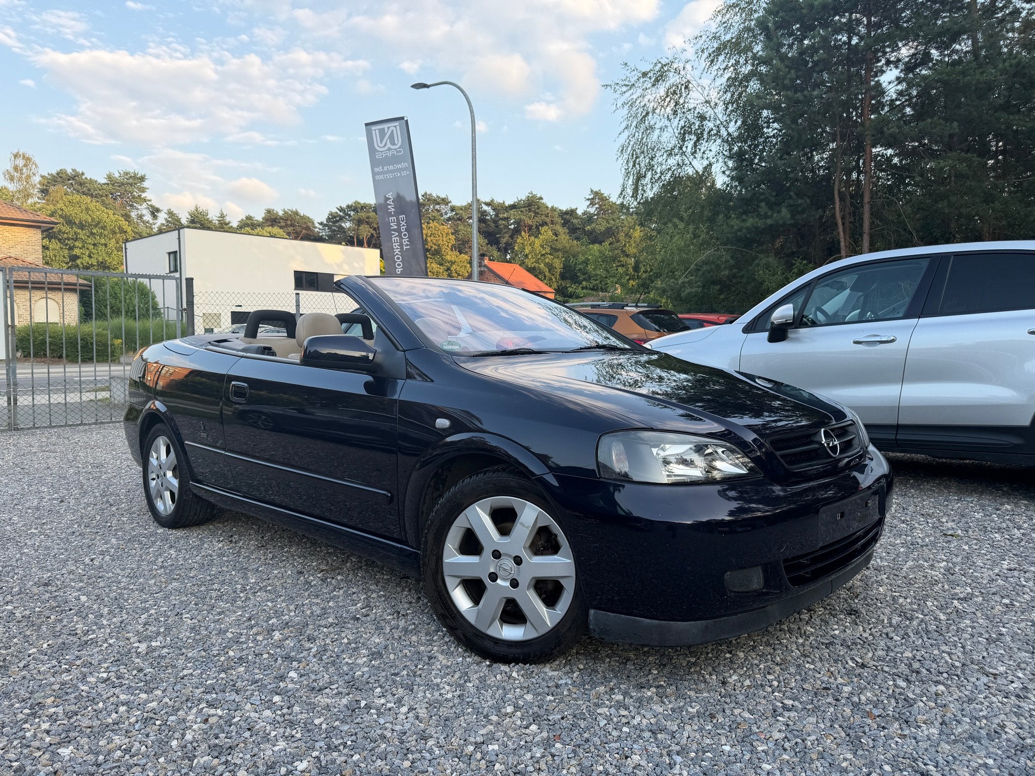 Opel Astra Bertone cabrio 1.6B EURO4 '03 + 12M GARANTIE, Autos, Cuir, Achat, Beige, Cabriolet
