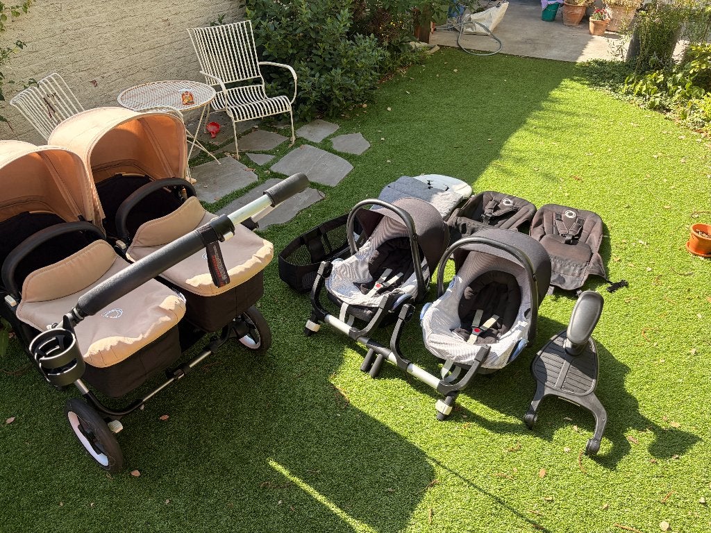 Bugaboo Donkey Duo 2 compleet – incl 2 Maxi-Cosi, Gebruikt, Bugaboo, Verstelbare duwstang, Ophalen