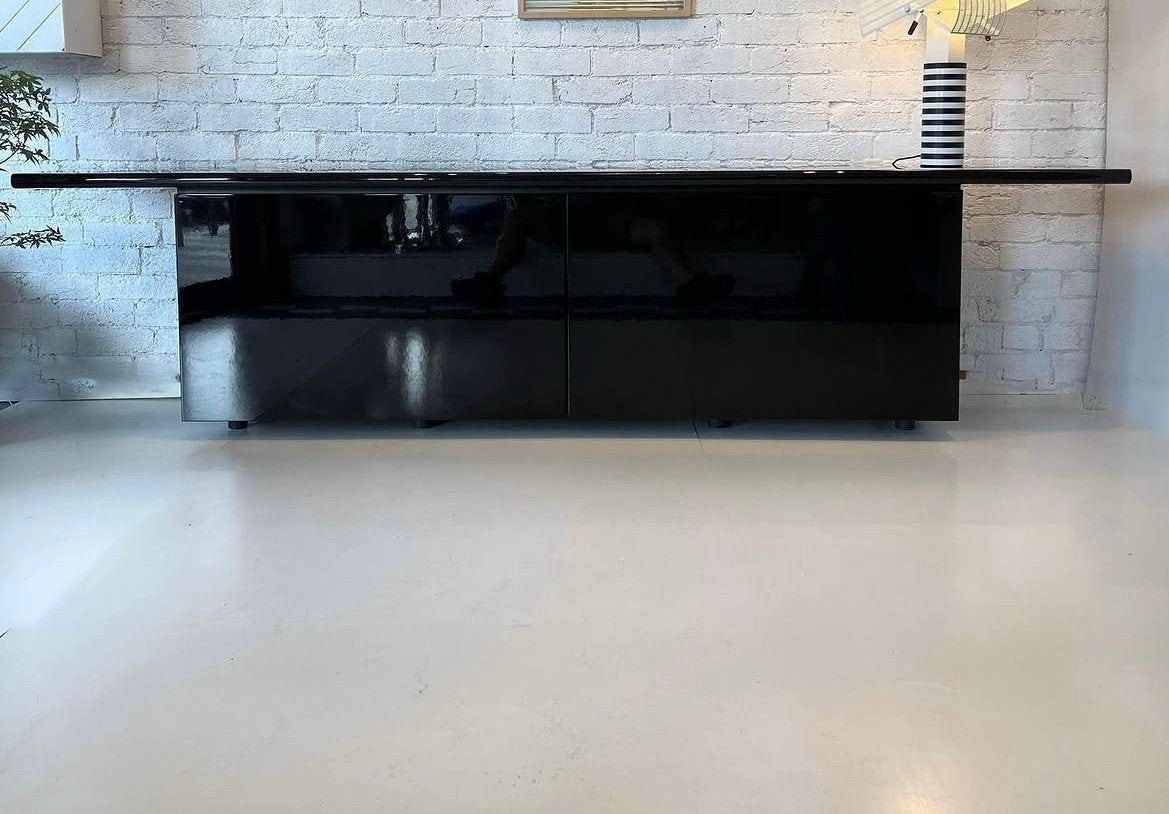Sheraton dressoir Giotto Stoppino - Acerbis  -Vintage design, Ophalen, Gebruikt, 200 cm of meer, Design