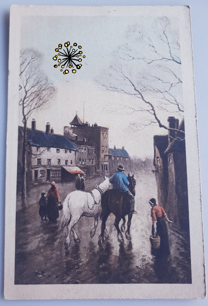 ANC. PC Chocolats Victoria : chevaux et  village Ref.E129, Collections, Enlèvement ou Envoi, 1920 à 1940, Non affranchie