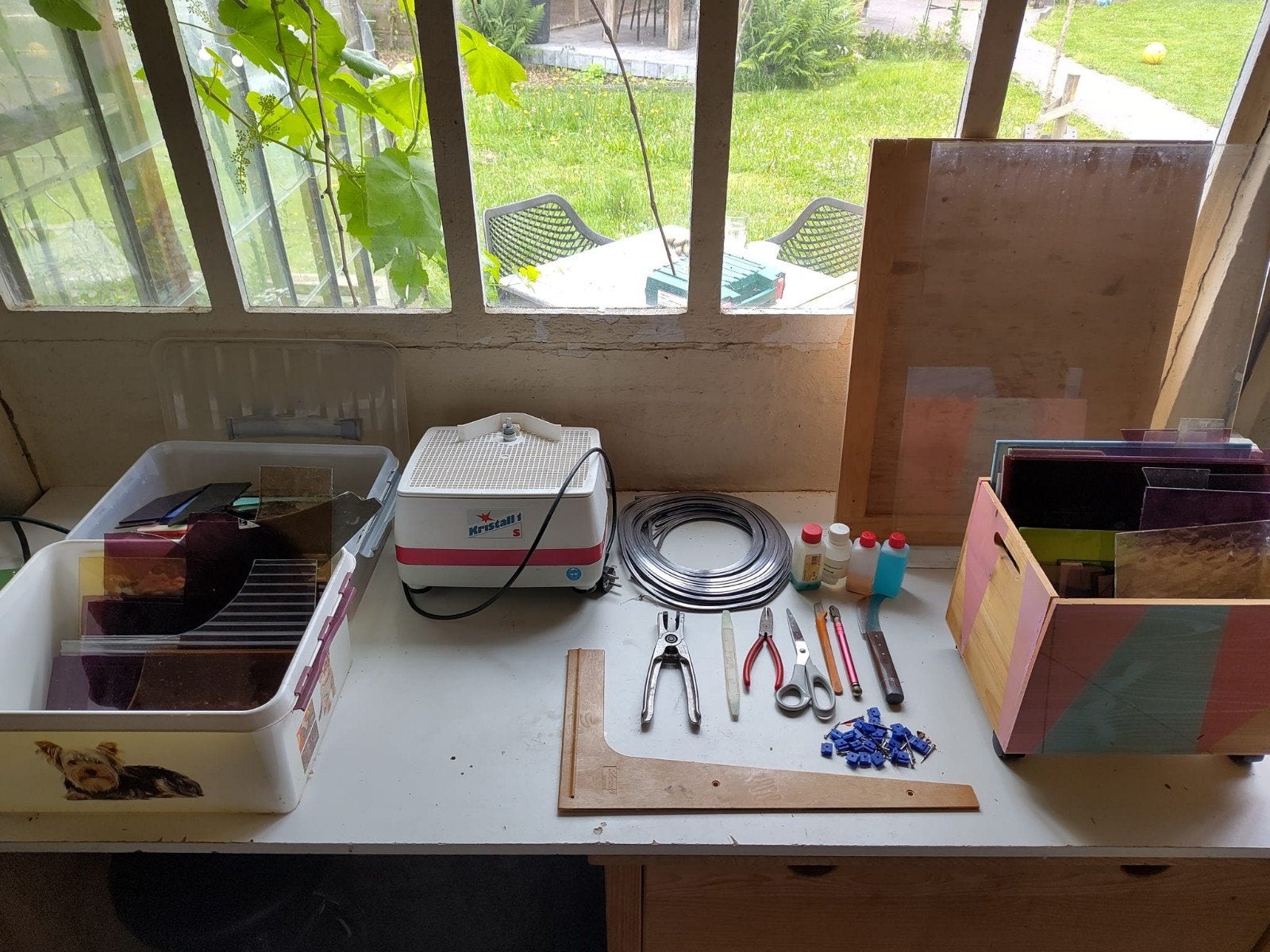 Complete kit glas-in-lood, Ophalen