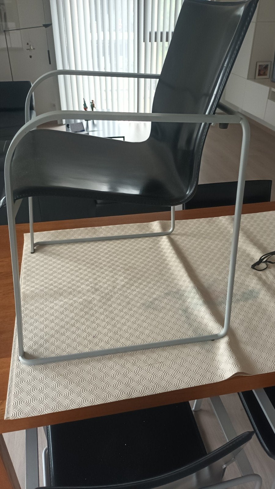 chaises design, Enlèvement, Comme neuf, Gris, Cuir