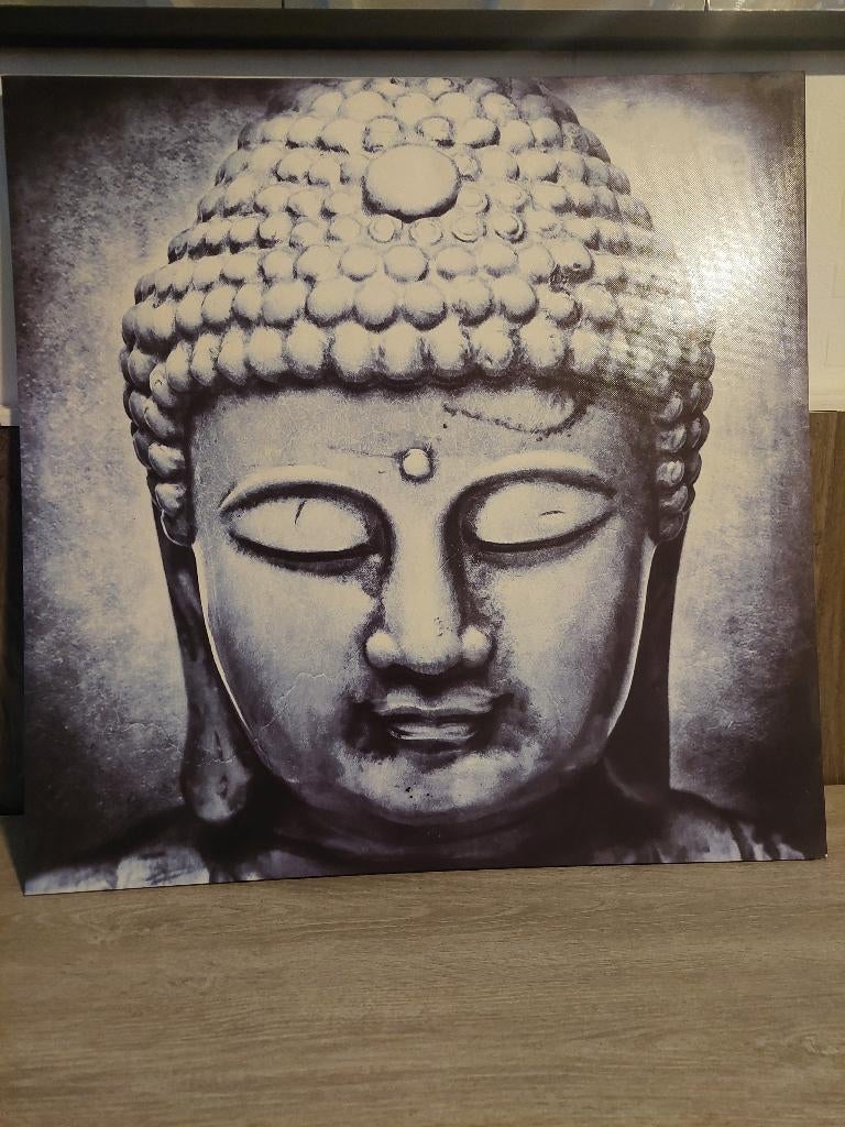 Foto Buddha op canvas, Ophalen, 50 tot 75 cm, Nieuw, Foto of Poster