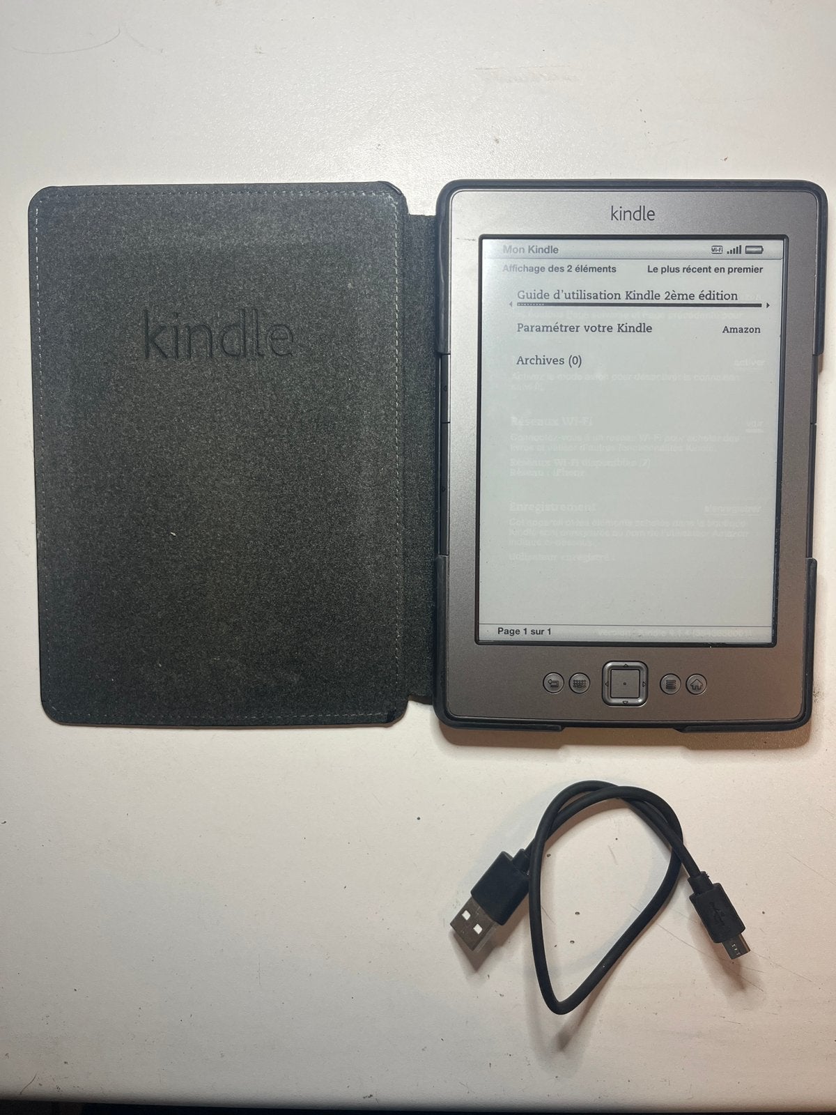 Liseuse Amazon Kindle 4 avec étui et câble USB, Computers en Software, E-readers, Ophalen of Verzenden