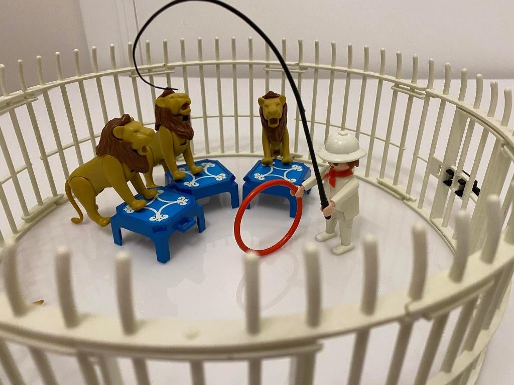 Playmobil : dompteur avec 3 lions, Enlèvement ou Envoi, Comme neuf, Ensemble complet