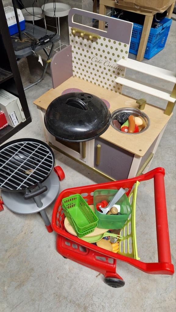 Keukentje winkelkar en bbq, Kinderen en Baby's, Ophalen