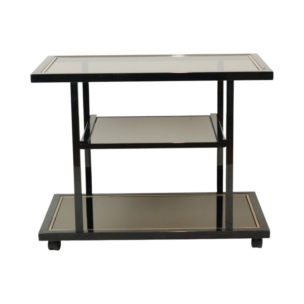 Belgo Chrom by Roger Van Hevel Design Bar Trolley 23kt Goud, Antiquités & Art, Curiosités & Brocante, Enlèvement