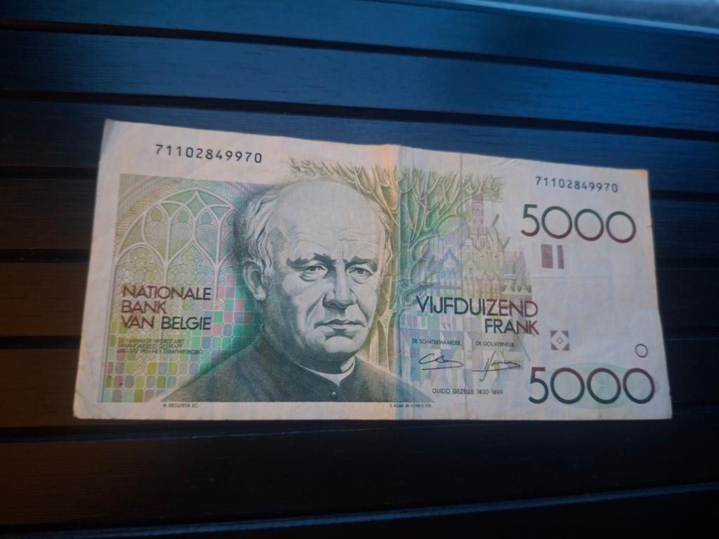 Billet de 5000 francs belges, Enlèvement