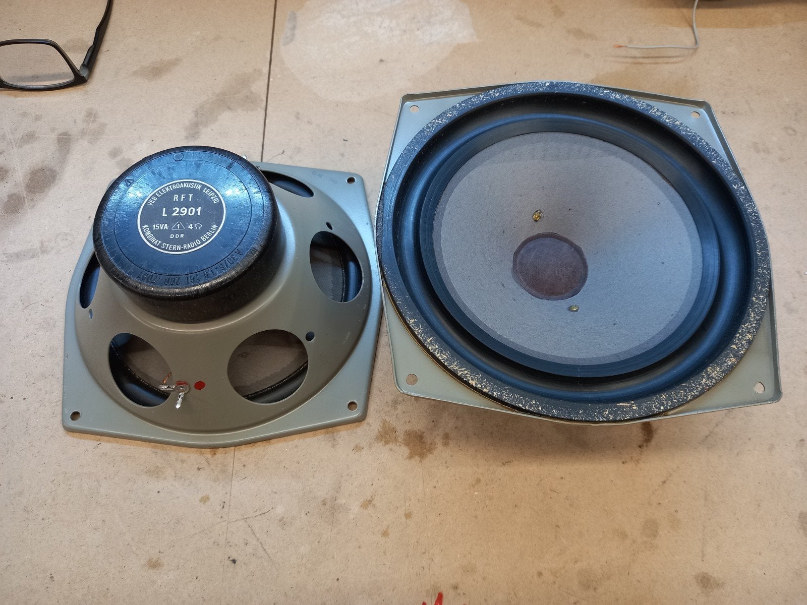 2 x vintage DDR Rft L2901 mid/woofer 20cm - 4ohm, Audio, Tv en Foto, Overige merken, Speakerset, Ophalen of Verzenden, Minder dan 60 watt