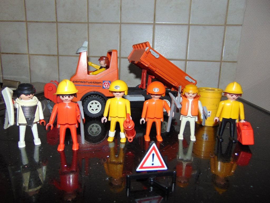 Playmobil truck met poppetjes en accessoires, Kinderen en Baby's, Speelgoed | Playmobil, Ophalen of Verzenden, Gebruikt, Voertuig