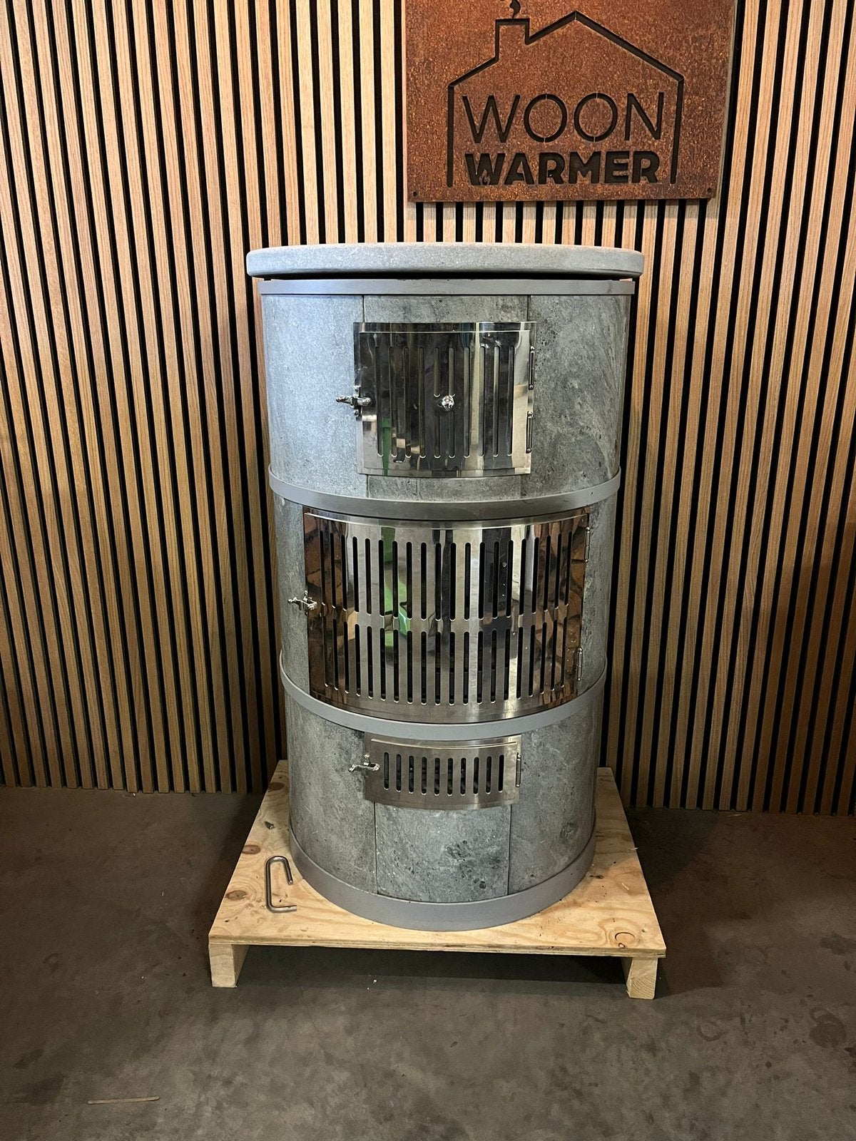 24259 Poêle à stéatite Häse 9 kW, Enlèvement, Utilisé, Bois, Autoportant