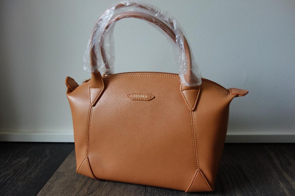 Sac VEGAN cognac clair "ASHOKA PARIS", Bijoux, Sacs & Beauté, Envoi, Neuf
