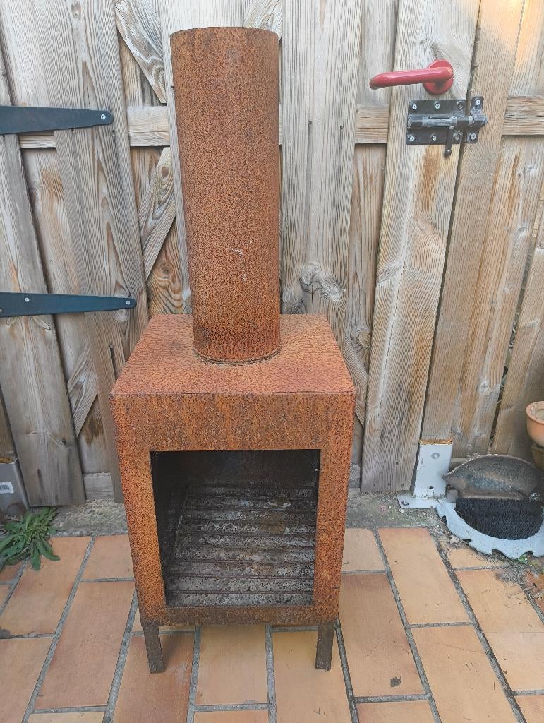 Cortenstaal BBQ, Tuin en Terras, Ophalen, Gebruikt