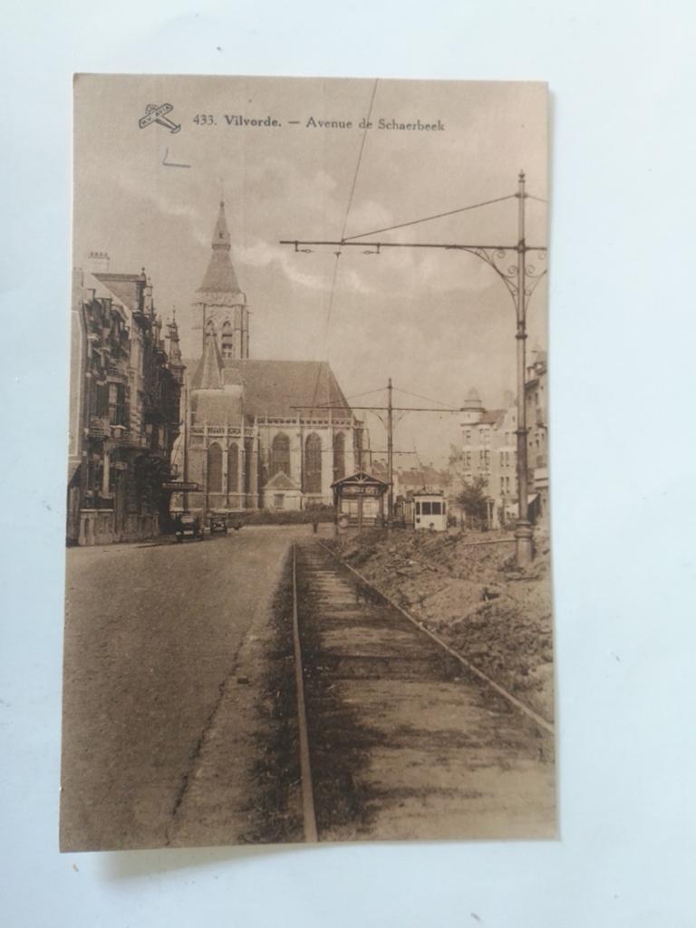 VILVORDE AVENUE DE SCHAERBEEK   avec un tram, Envoi, 1920 à 1940, Non affranchie, Brabant Flamand