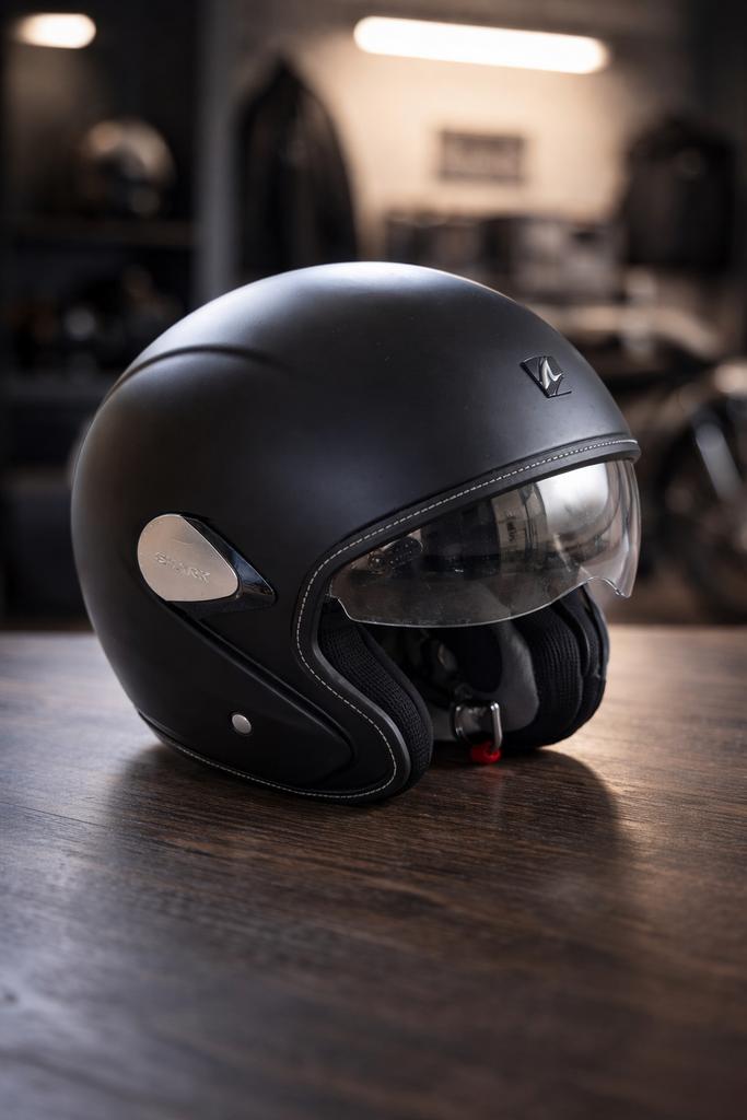 Casque Shark RS Jet Carbon L, Motos, Seconde main, Enlèvement ou Envoi, Casque jet, Shark