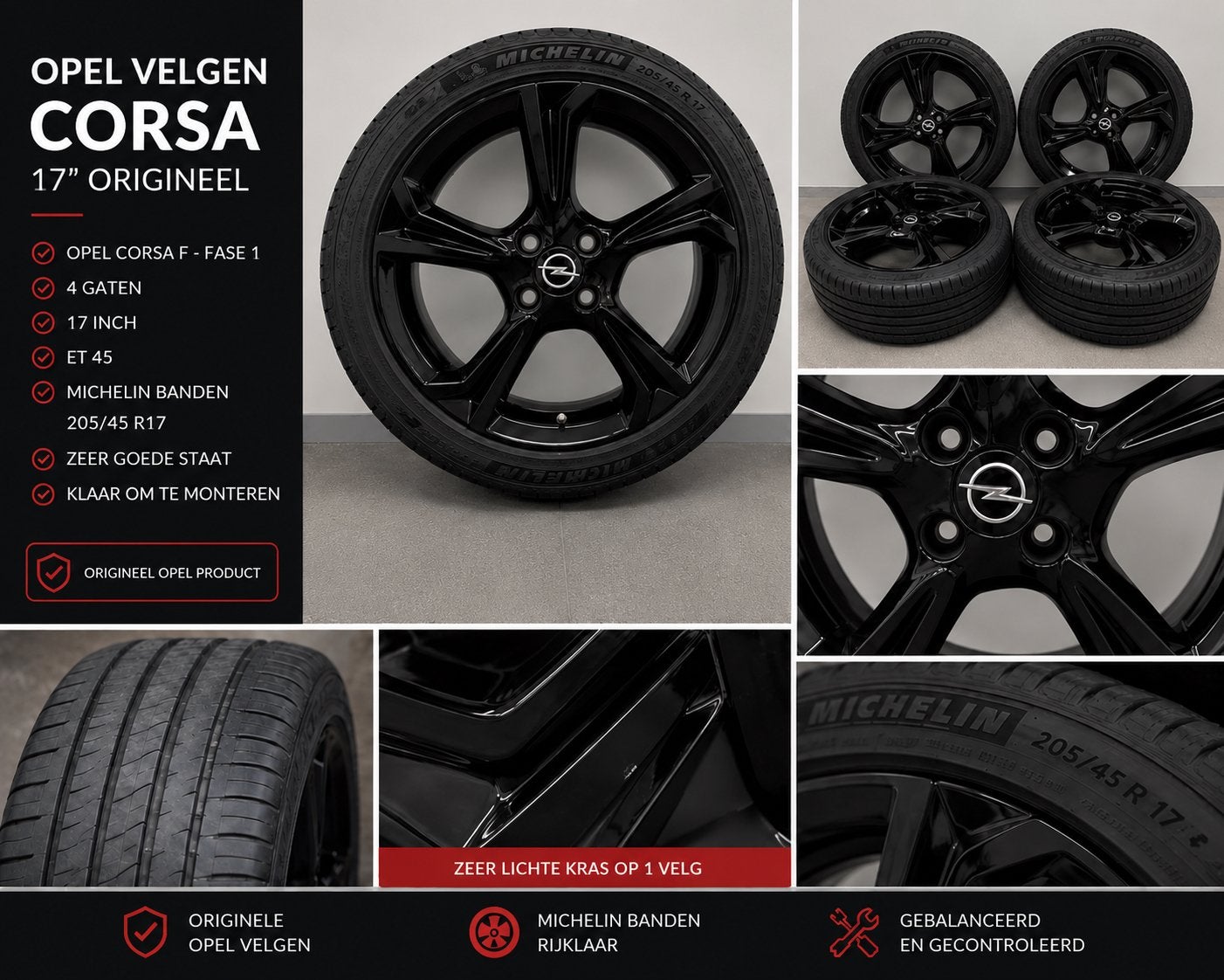 Opel Velgen 205/45R17, Auto-onderdelen, Banden en Velgen, Bestelwagen, Banden en Velgen, Nieuw, 17 inch
