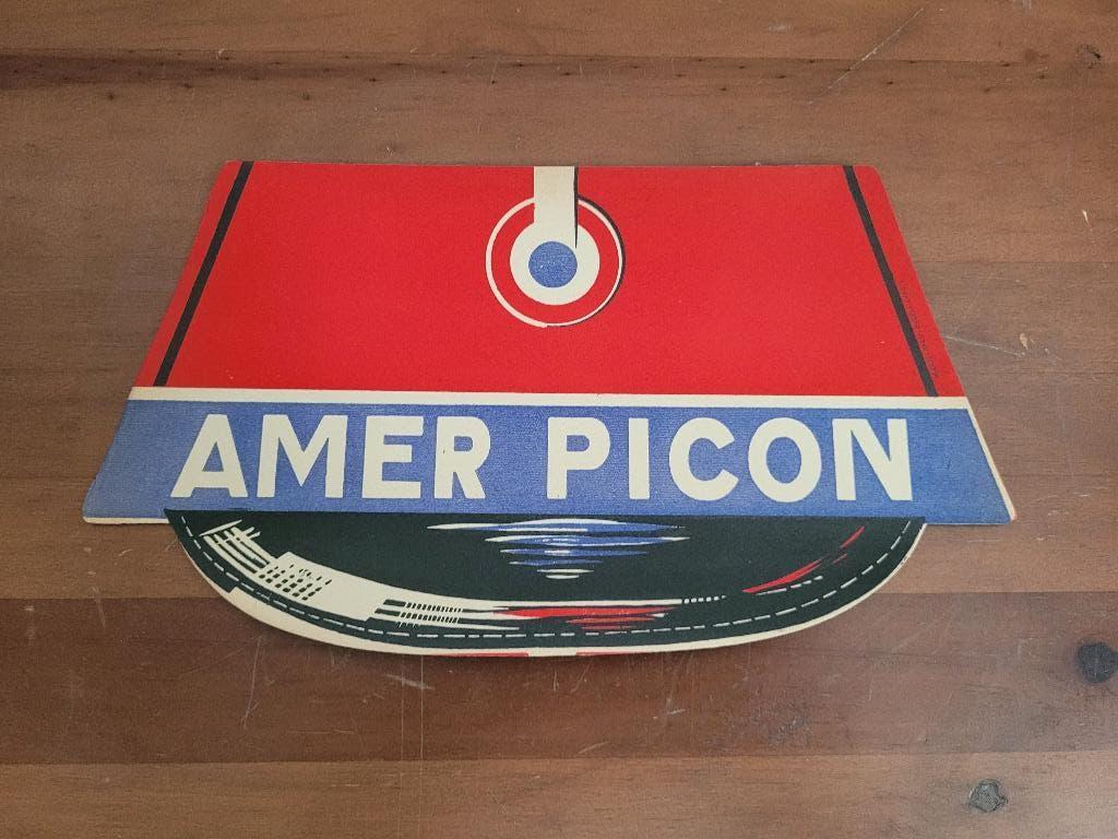 casquette publicitaire amer picon vintage, Collections, Marques & Objets publicitaires, Enlèvement ou Envoi, Neuf, Panneau publicitaire
