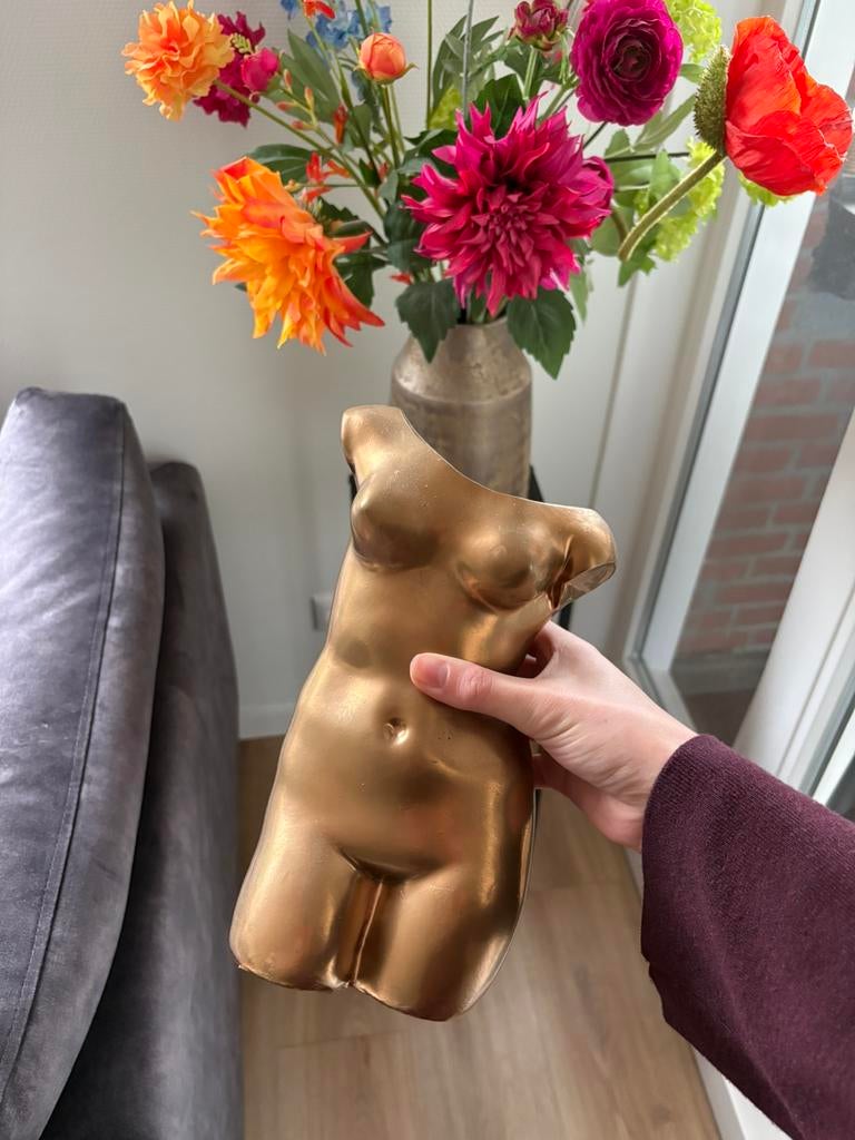 Gouden vaas van Leenbakker, Moins de 50 cm, Enlèvement ou Envoi, Autres couleurs, Poterie ou Porcelaine