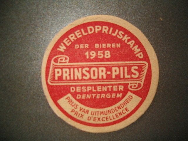 Bierviltje Riva Dentergem 21 : 1958 : 82 mm, Ophalen of Verzenden, Gebruikt, Viltje(s)