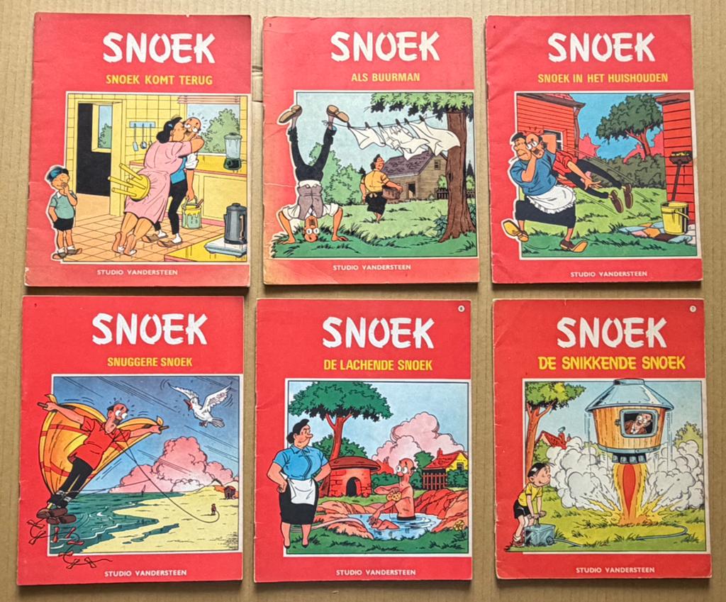 Reeks SNOEK van 1966 - 1-3-4-5-6-7  - Vandersteen, Boeken, Stripverhalen, Meerdere stripboeken, Ophalen of Verzenden, Gelezen