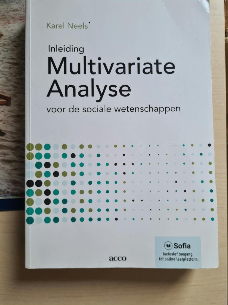 Boek: Inleiding multivariate analyse, Envoi, Utilisé, Enseignement supérieur, Acco