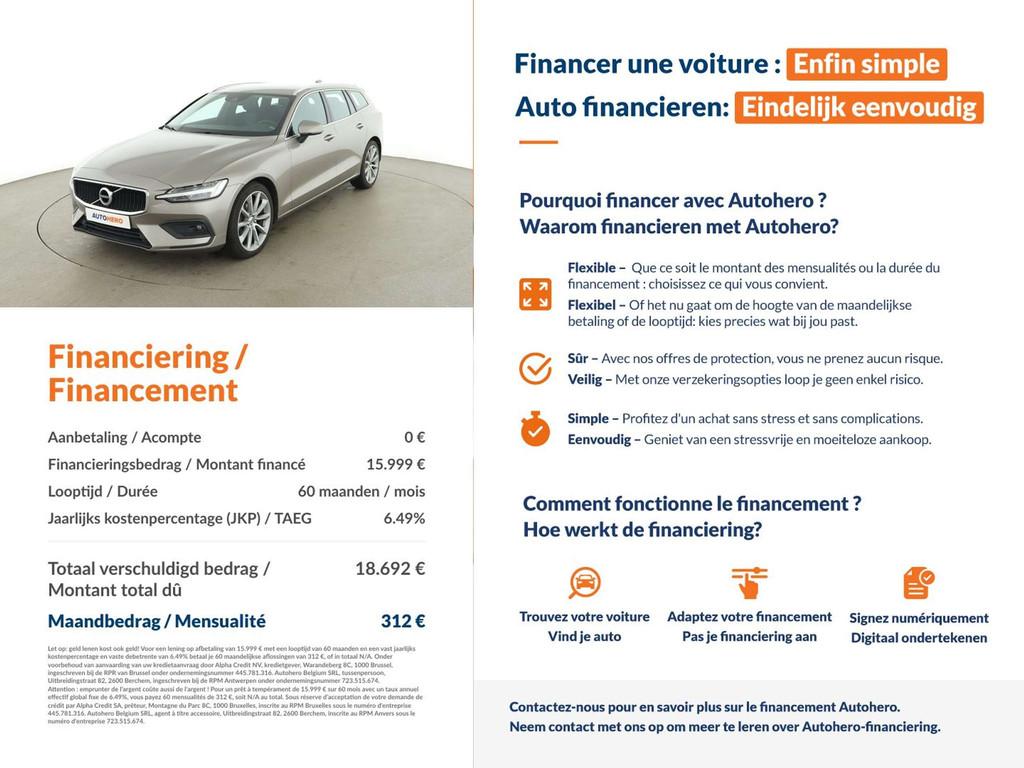 Volvo V60 2.0 D3 Momentum Pro (bj 2019, automaat), Auto's, Gebruikt, 1738 kg, 1969 cc, V60