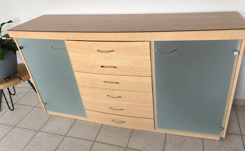 Dressoir en lange tafel, Ophalen, Gebruikt, 75 cm of meer, 200 cm of meer