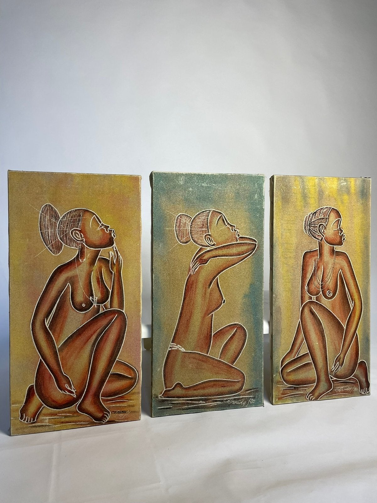 Art sur sable vintage du Congo, Enlèvement ou Envoi