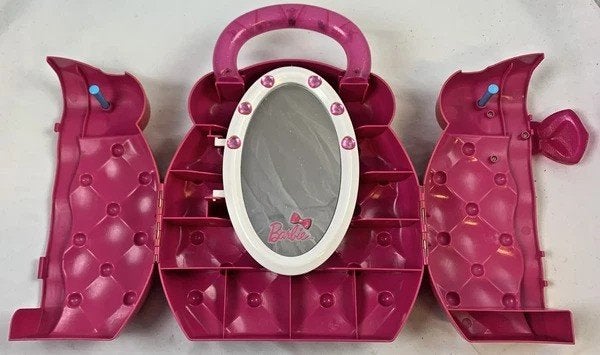 Theo Klein Barbie Make-up opbergkoffer Handtas Kledingkast, Verzenden, Zo goed als nieuw, Barbie