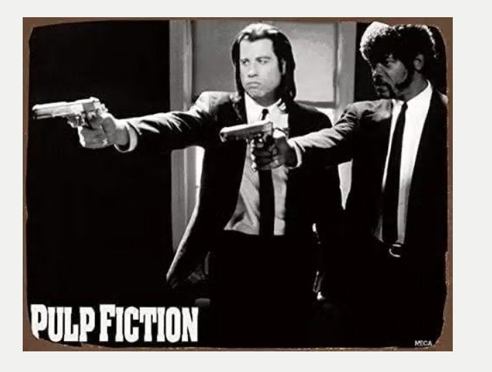 Vintage metalen bordje Pulp Fiction (30x20cm), Ophalen of Verzenden, Nieuw