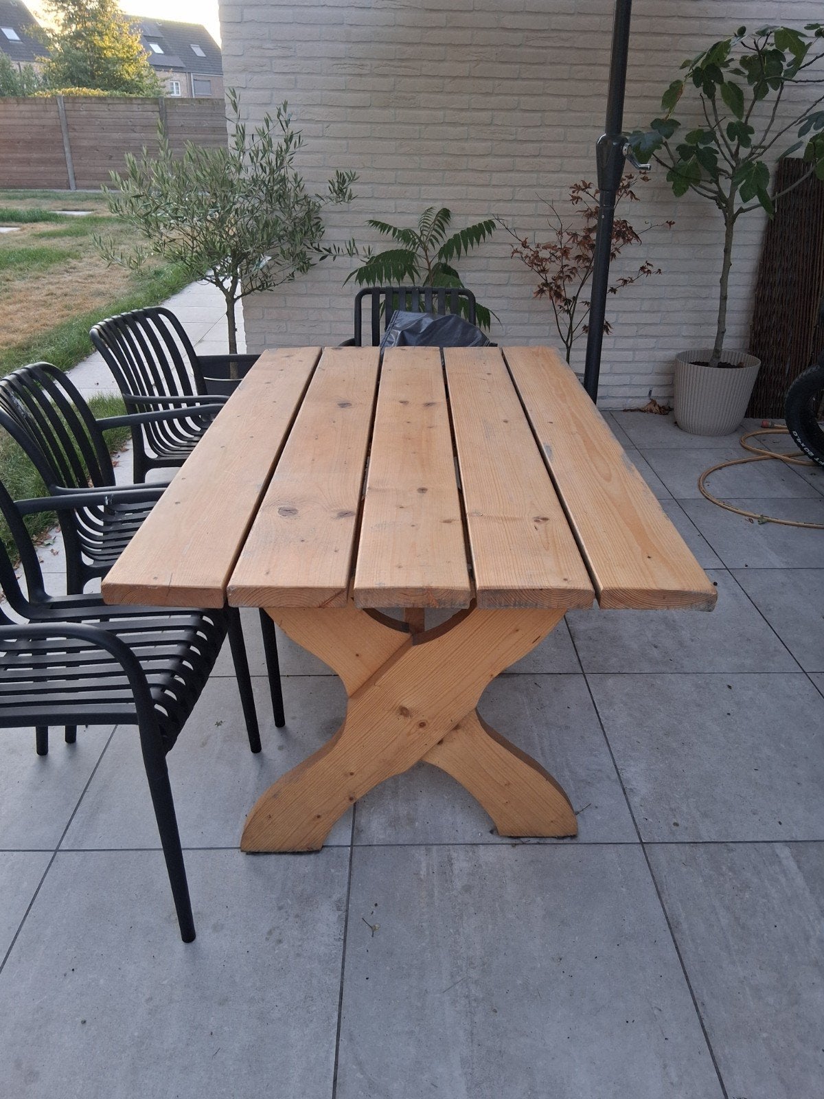 tuintafel Douglas, Tuin en Terras, Tuintafels, Ophalen, Zo goed als nieuw, Rechthoekig, Hout