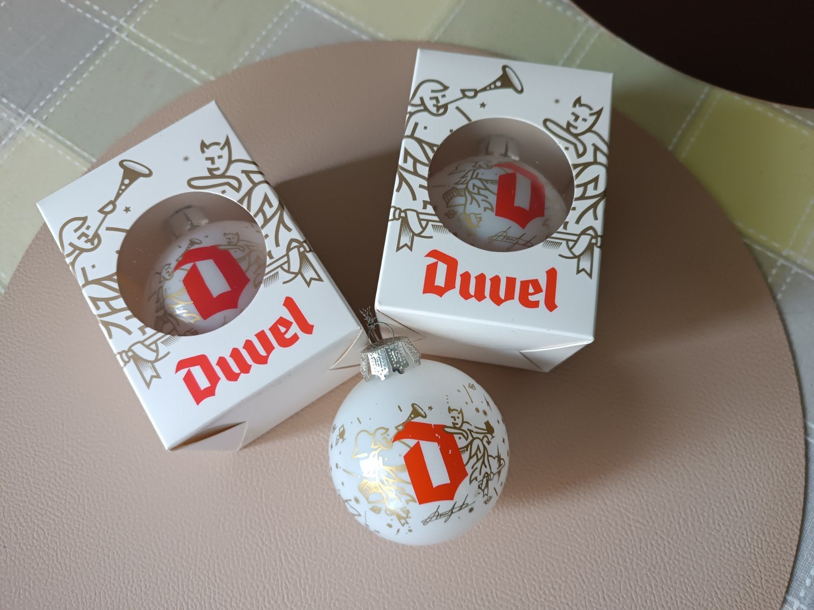 3 kerstballen Duvel, Ophalen of Verzenden