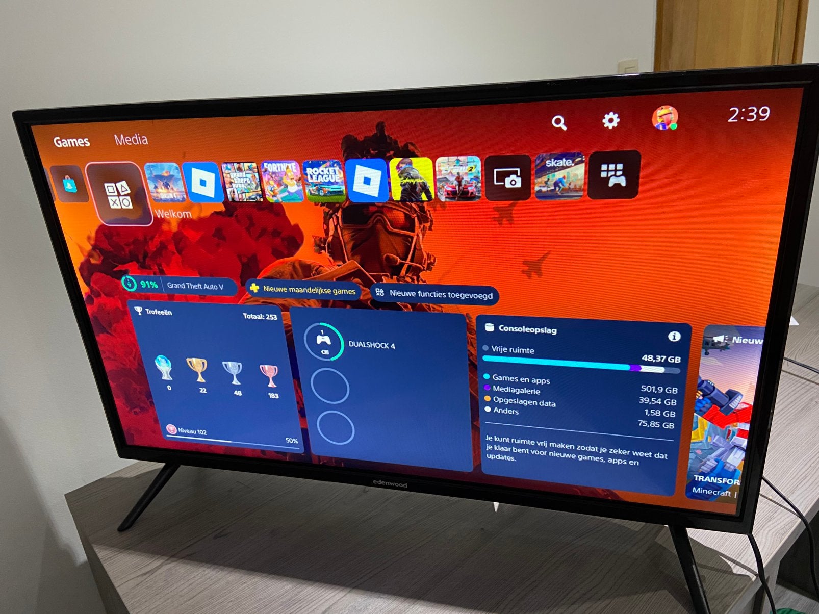 GAMING TV EDENWOOD, Enlèvement, Comme neuf