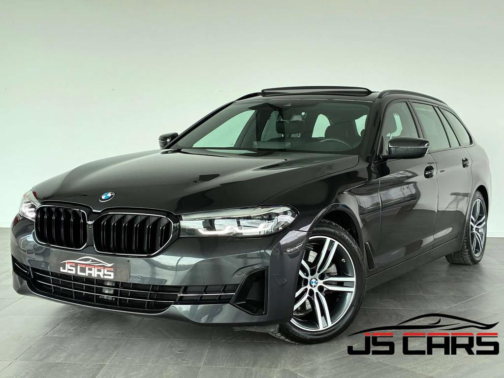 BMW 5 Serie 520 iA Touring SPORT-1ERPRO-COCKPIT-T.O-GPS-CAME, Autos, Cuir, Argent ou Gris, Euro 6, Entreprise