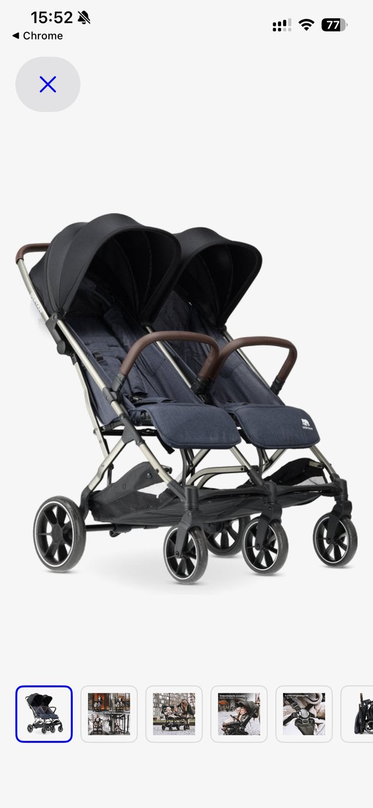 Dubbele buggy, Kinderen en Baby's, Tweelingen en Meerlingen, Ophalen, Gebruikt, Kinderwagen of Buggy